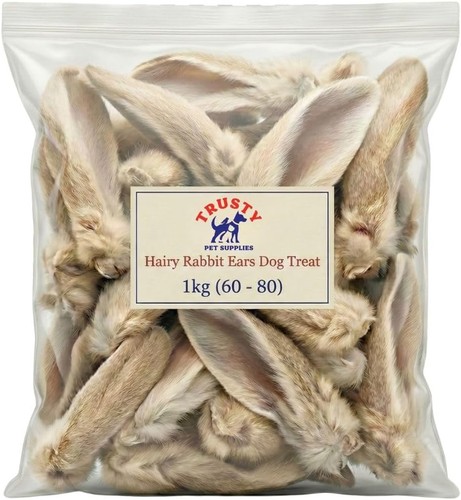 Natural hairy rabbit ears 1kg - hairy,