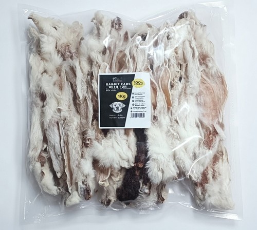 1kg rabbit ears with - fur, for